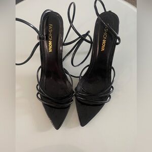 Strappy pointed stilettos